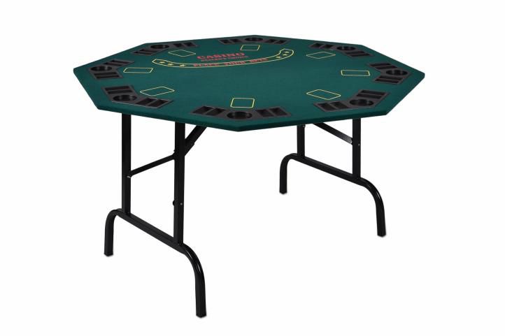 Garthen 5968 Skládací pokerový stůl pro 8 osob s držáky na nápoje 122 x 122 x 76 cm Garthen