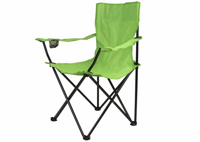 Divero 54 Skládací židle s držákem - světle zelená Divero