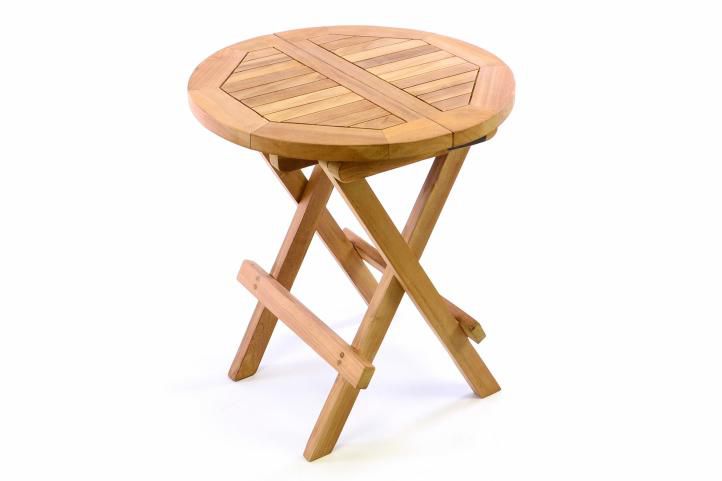 Divero 35143 Dětský odkládací sklopný stolek z teakového dřeva Divero
