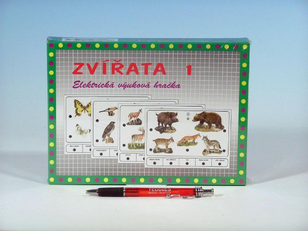 Zvířata 1 společenská hra na baterie v krabici 22x16x3cm Teddies