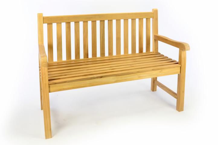 Divero 50386 Zahradní dřevěná lavice - neošetřené týkové dřevo - 120 cm Divero