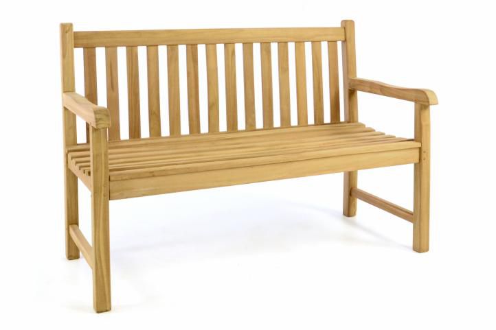 Divero 53824 Zahradní lavice - ošetřené týkové dřevo - 130 cm Divero