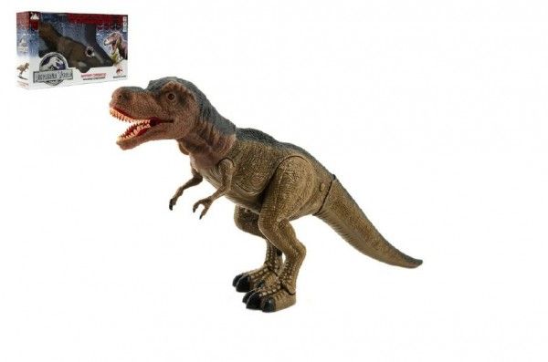 Teddies 59341 Dinosaurus chodící plast 40cm na baterie se světlem se zvukem v krabici Teddies