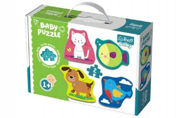 Puzzle baby Zvířátka 2ks v krabici 27x19x6cm 1+ Teddies