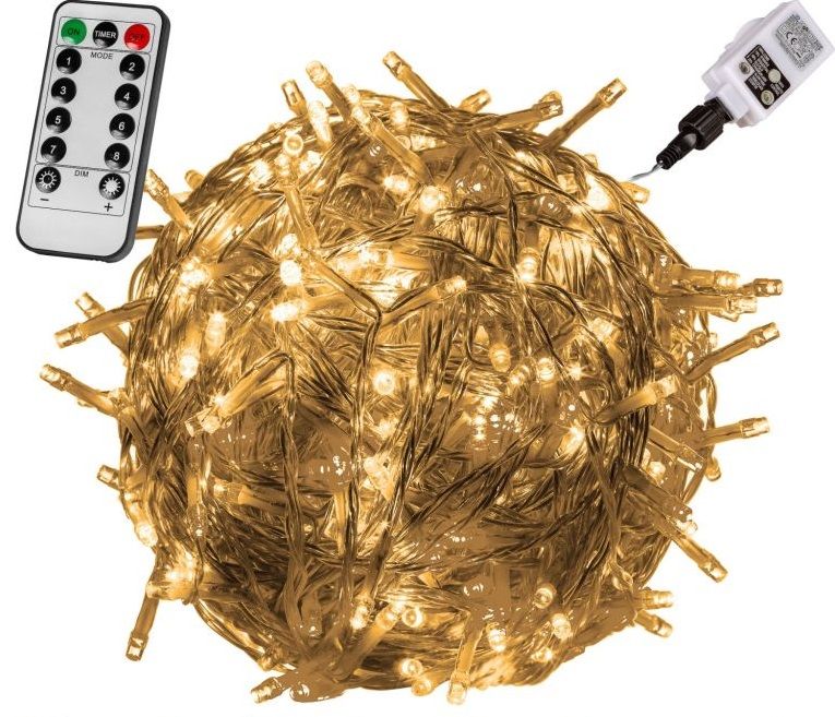 VOLTRONIC® 59730 Vánoční LED osvětlení 20 m - teple bílá 200 LED + ovladač VOLTRONIC®