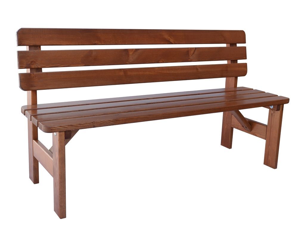 Tradgard Zahradní dřevěná lavice Viking 150 cm lakovaná R69941 Rojaplast