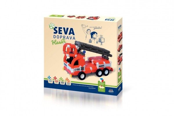 Stavebnice SEVA DOPRAVA Hasiči plast 545 dílků v krabici 35x33x5cm Teddies
