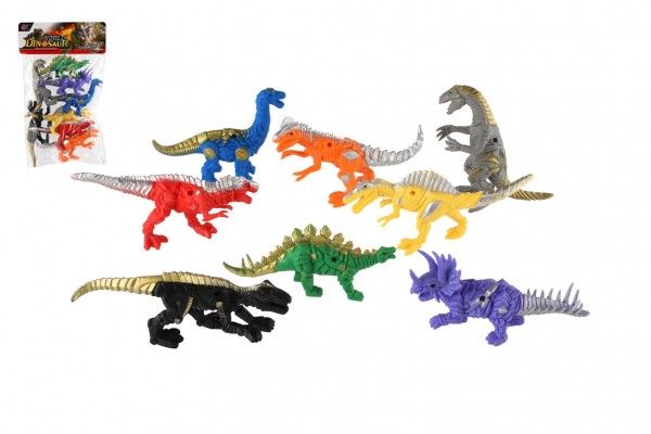 Teddies Dinosaurus/Drak 8ks plast 14-17cm v sáčku 22x35x7cm Teddies