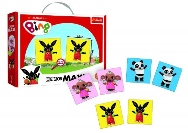 Pexeso Maxi Králíček Bing 24 kusů společenská hra v krabici 37x29x6cm 24m+ Teddies