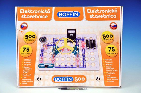 Boffin 500 Stavebnice elektronická 500 projektů na baterie 75ks Teddies