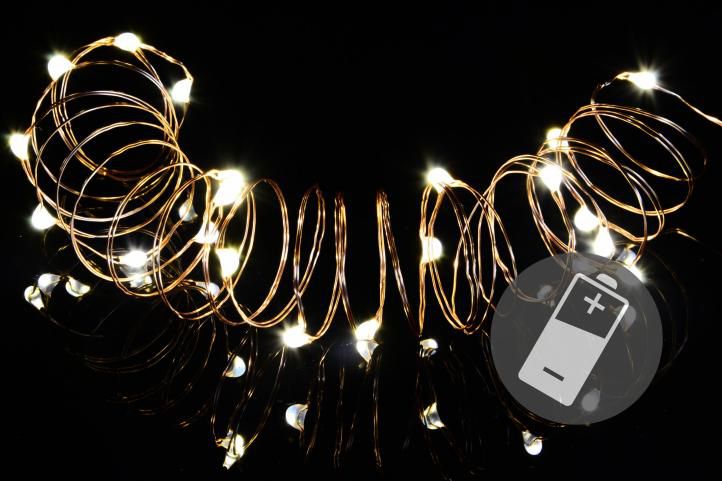Nexos 42975 Vánoční světelný řetěz - MINI 10 LED - teple bílá Nexos