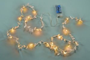 Nexos Vánoční LED osvětlení - látkové lístky - 20 LED