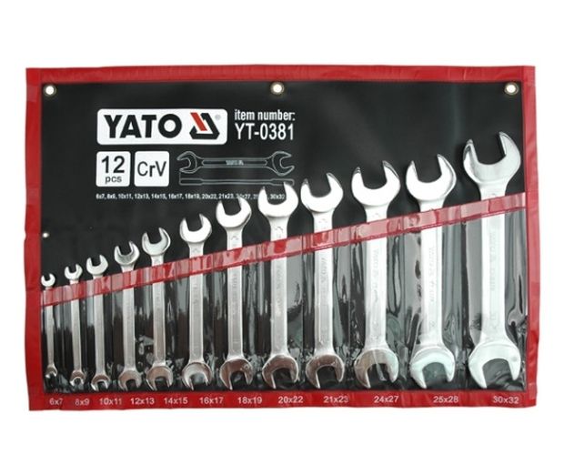Yato Sada klíčů plochých 12 ks 6 - 32 mm Yato
