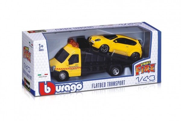 Auto/kamion Bburago odtahovka + auto Teddies